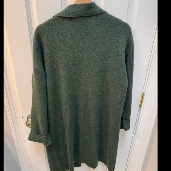 The Cashmere Project Double Knit Overcoat Heather Forest Size M - Picture 3 of 3